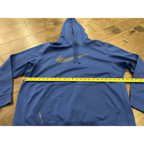Nike Mens Blue Therma Fit Big Swoosh Pullover Pocket Hoodie Size XL 480085-463 - Picture 9 of 10